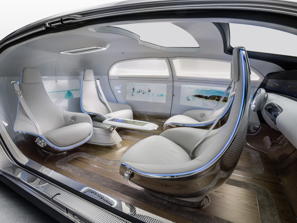 The Mercedes F 015 interior. (Provided by Daimler AG)